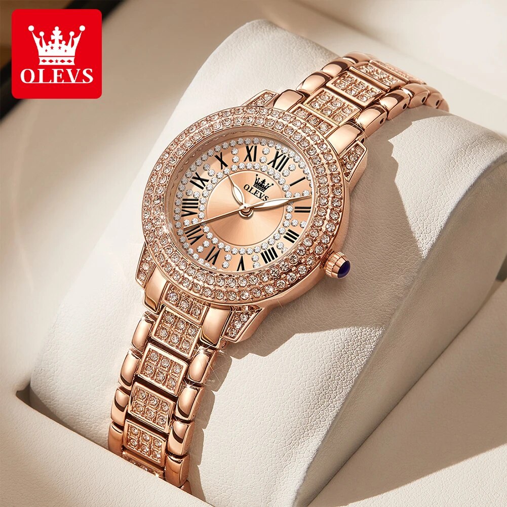 Minimalist Thin Watch - OLEVS 9943 luxe tout diamant montre