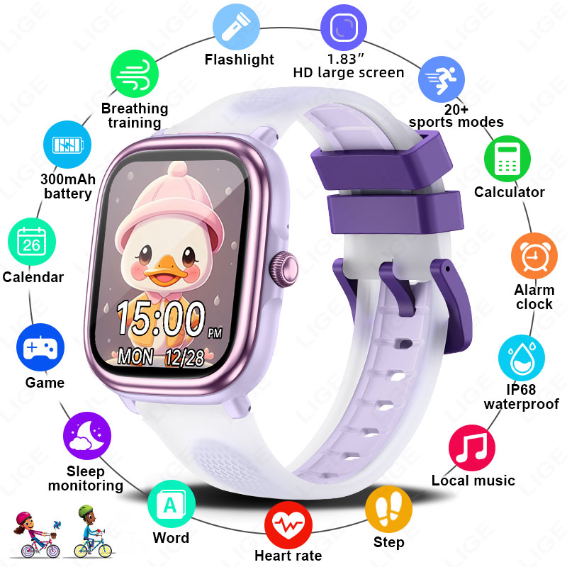 Smartwatch Watches For Kid Boy With Alarm - Montre connectée éducative pour enfants LIGE