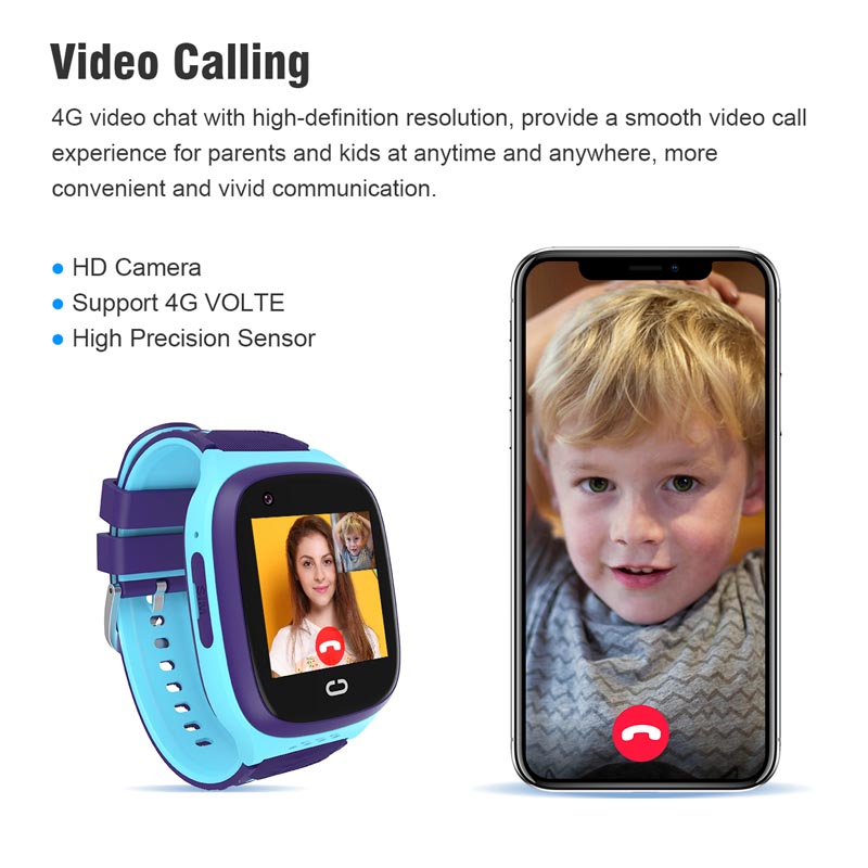 Smartwatch Watches For Kid Boy With Alarm - Montre de téléphone android 4G GPS