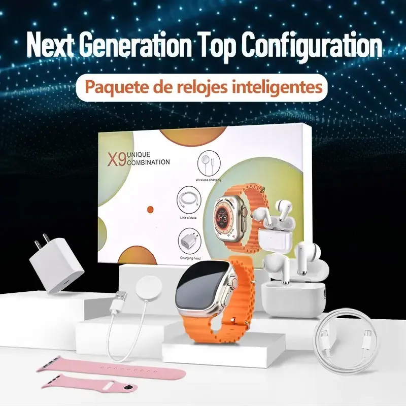Smartwatch Premium Watches For Women - Ensemble de montre connectée 6-en-1 haut