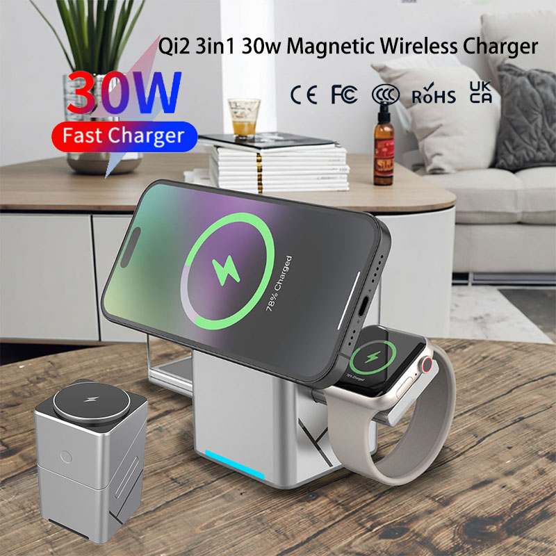 Smartwatch Watches Xiaomi - Chargeur sans fil magnétique rotatif multifonction