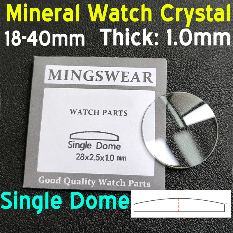 Watch Crystal Replacement - Verre de montre minéral convexe à