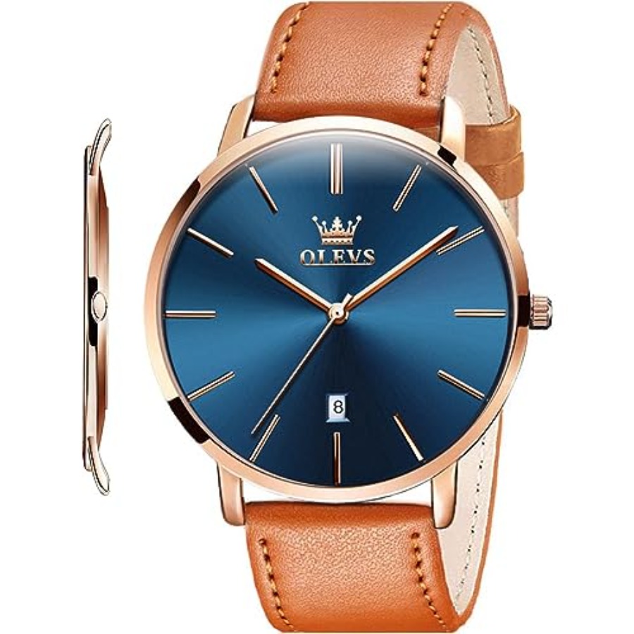 Smartwatch Digital Watches For Men - Montres en cuir pour hommes OLEVS,