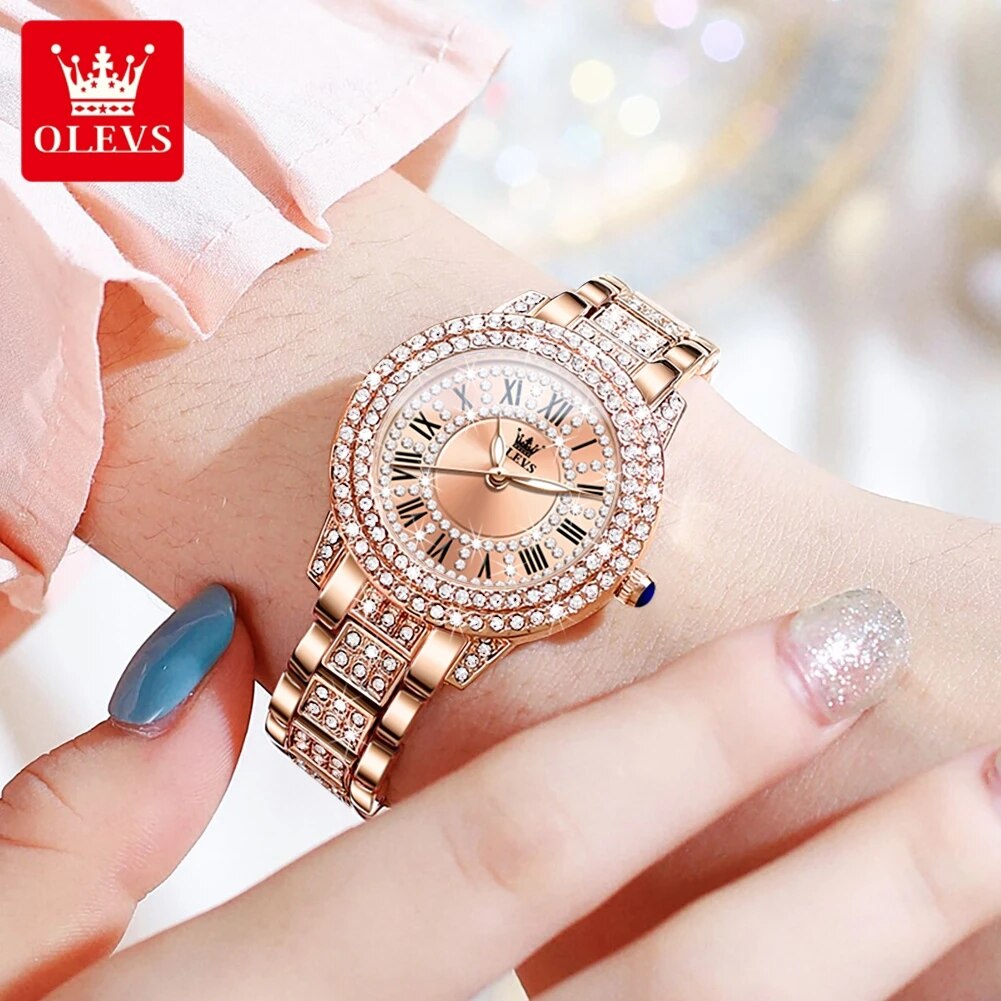 OLEVS 9943 luxe tout diamant m - Minimalist Thin Watch avis et prix