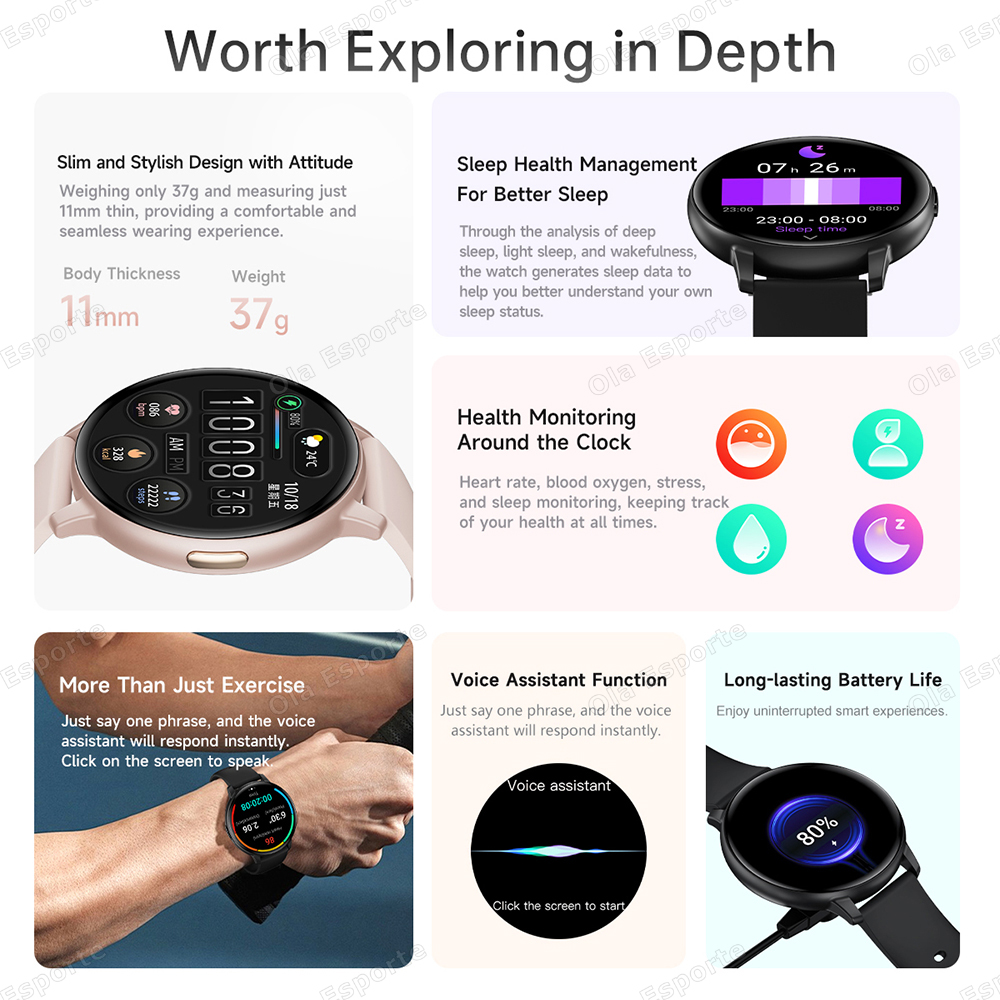 Nouveau sport montre intellige - Smartwatch Health Watches For Women avis et prix