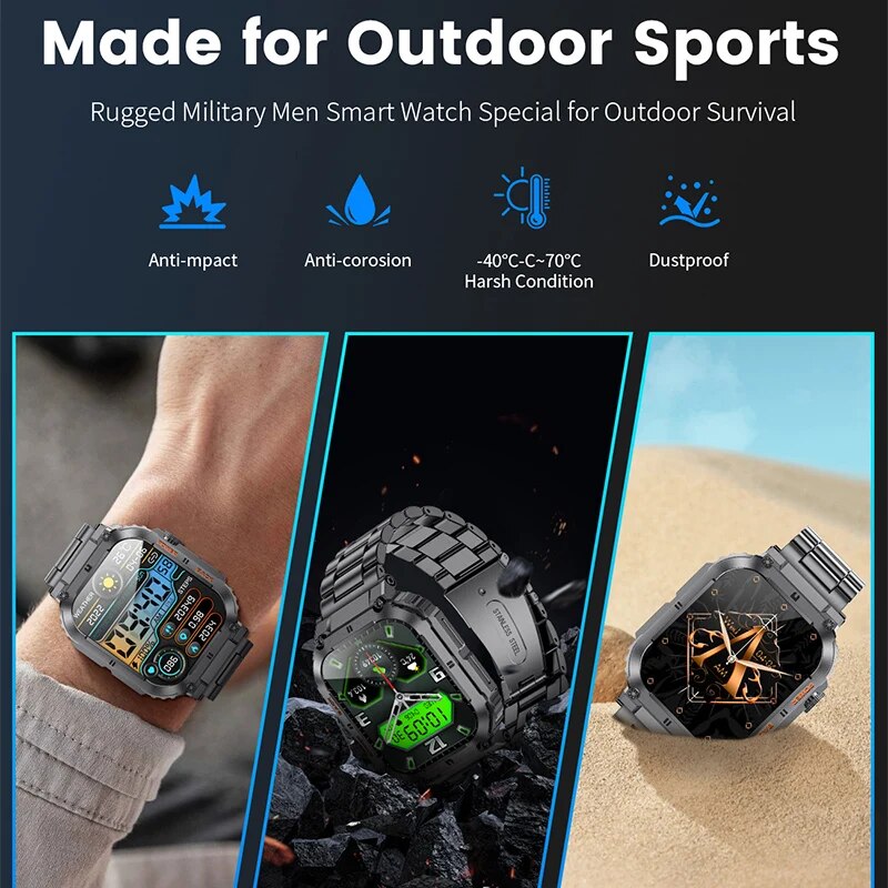 LIGE-Montre intelligente de fi - Smartwatch Digital Watches For Men avis et prix