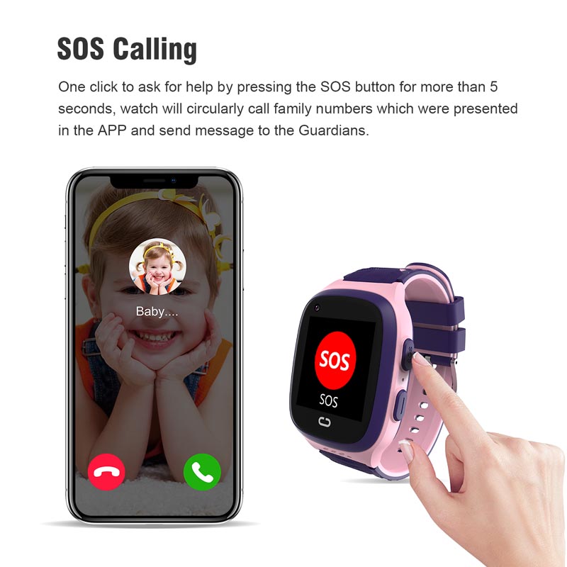 Montre de téléphone android 4G - Smartwatch Watches For Kid Boy With Alarm avis et prix