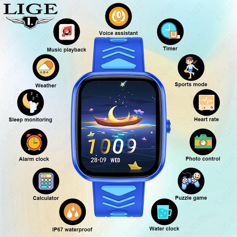 Montre connectée pour enfants  - Smartwatch Watches For Kid Boy With Alarm avis et prix