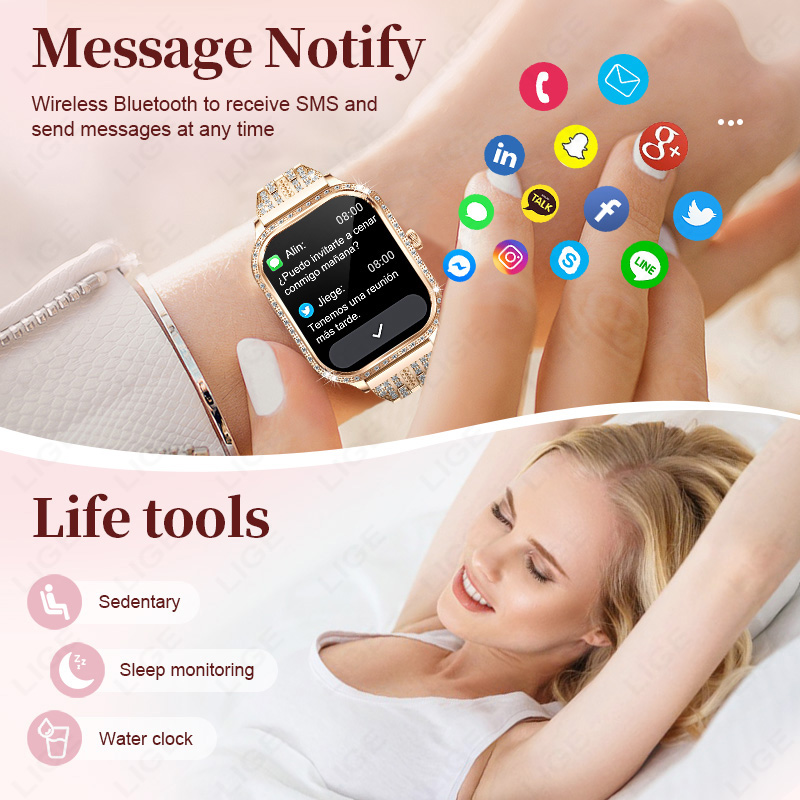 Montre connectée LIGE pour fem - Smartwatch Digital Watches For Women avis et prix