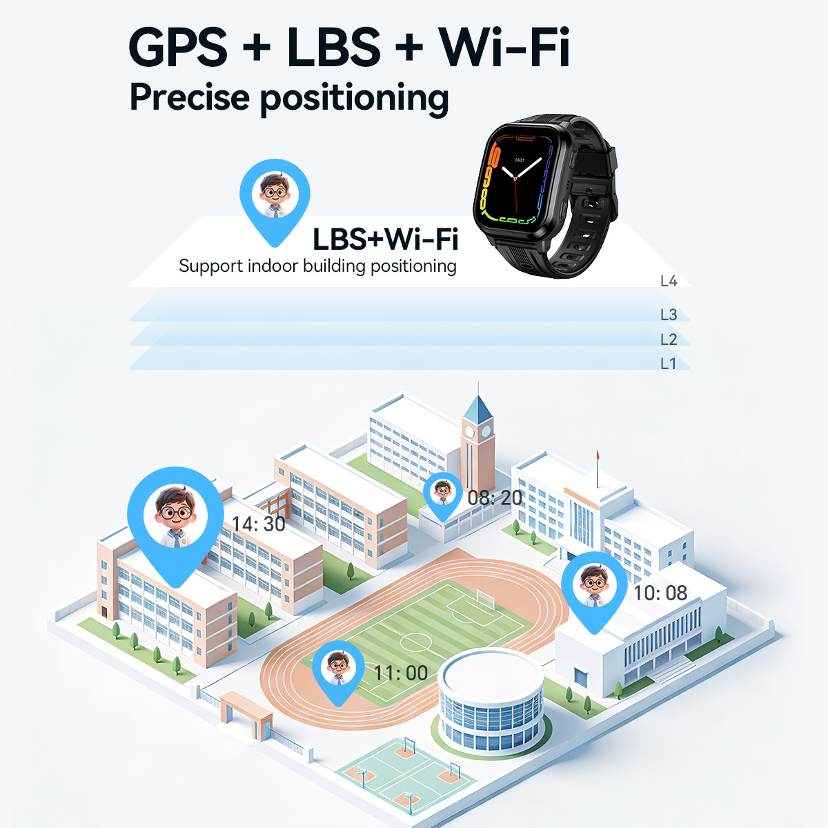 Montre connectée pour enfants  - Smartwatch Watches For Kid Boy With Alarm avis et prix